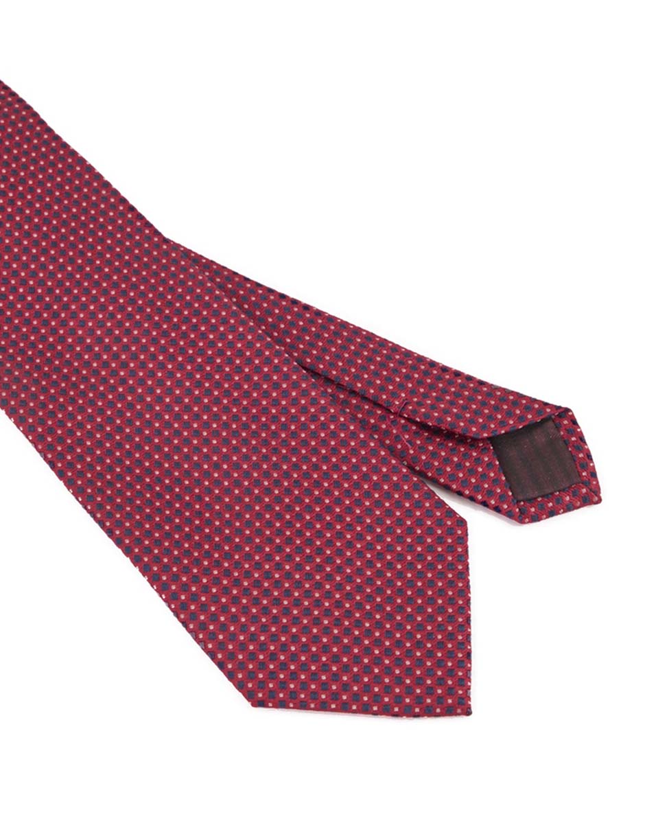 Corbata regular de seda estampado lunares para hombre