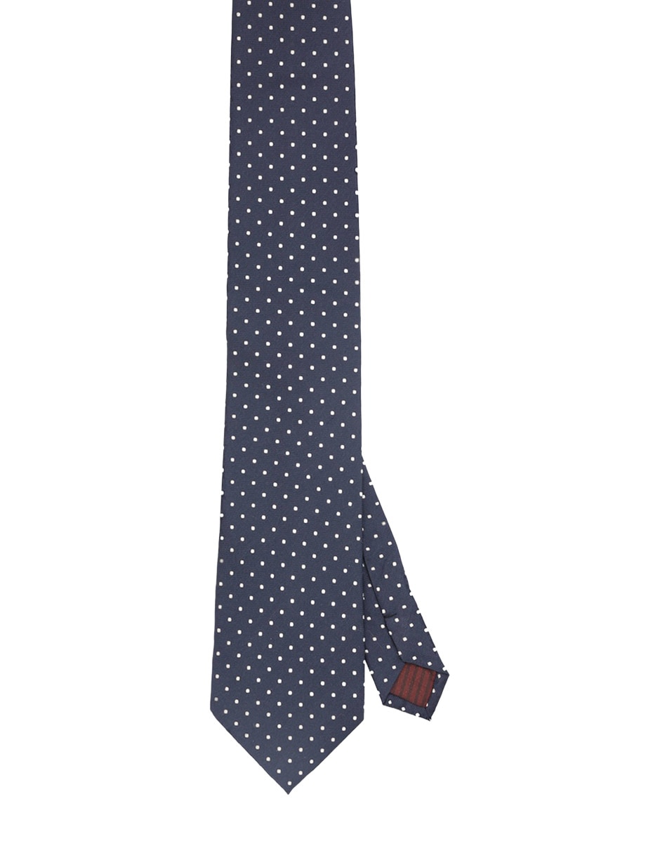 Corbata regular de seda estampado lunares para hombre Corbata regular de seda estampado lunares para hombre
