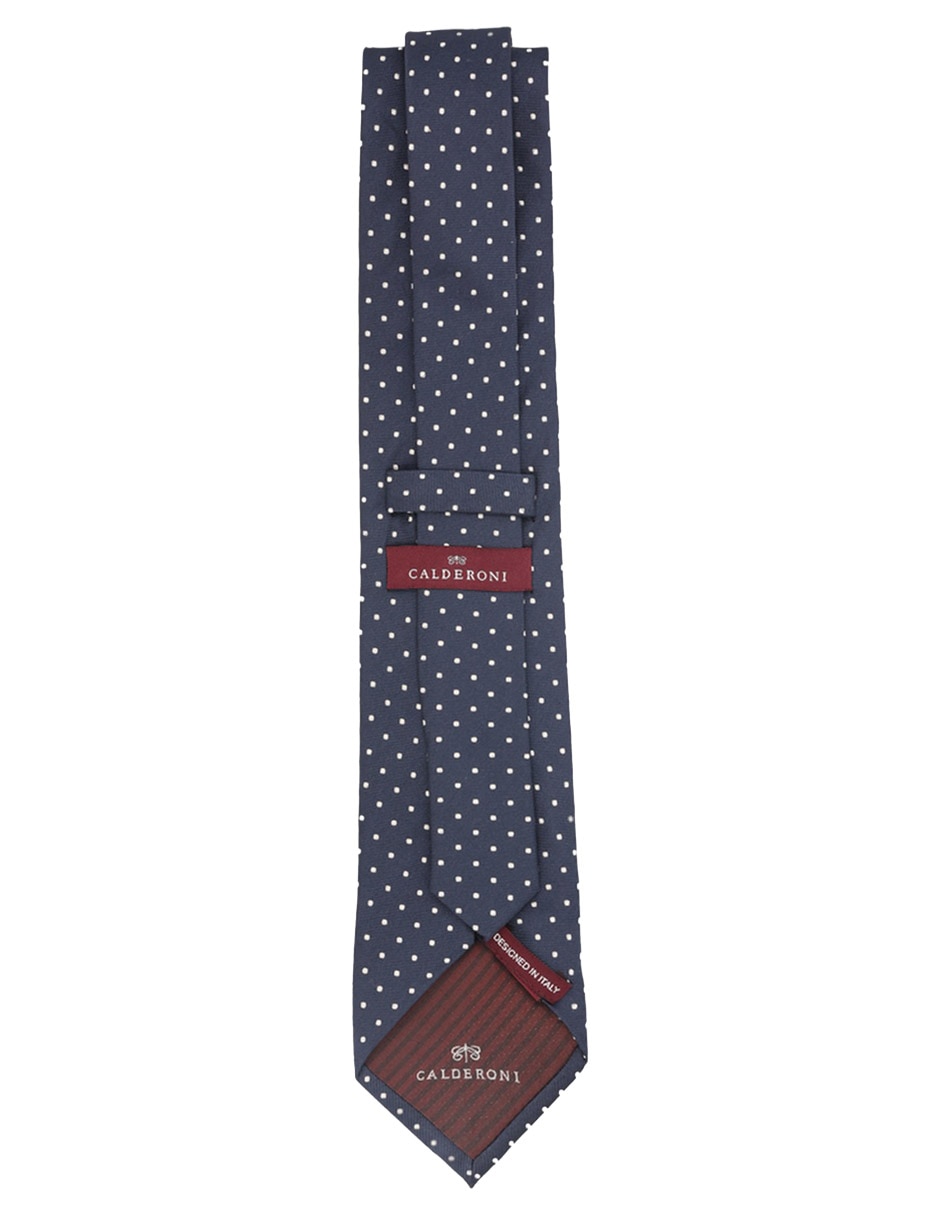 Corbata regular de seda estampado lunares para hombre