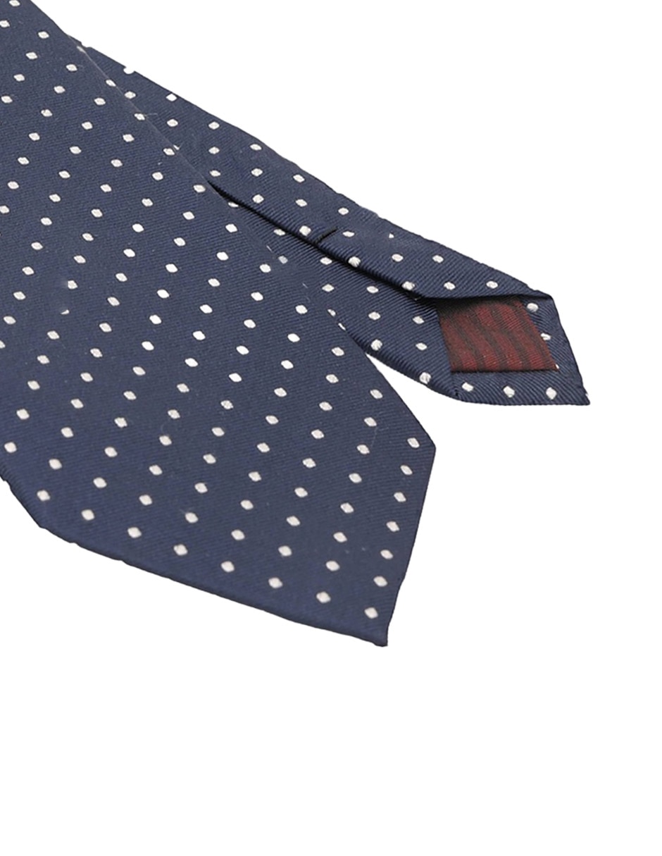 Corbata regular de seda estampado lunares para hombre
