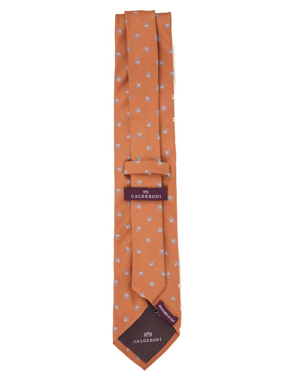 Corbata regular de seda estampado floral para hombre