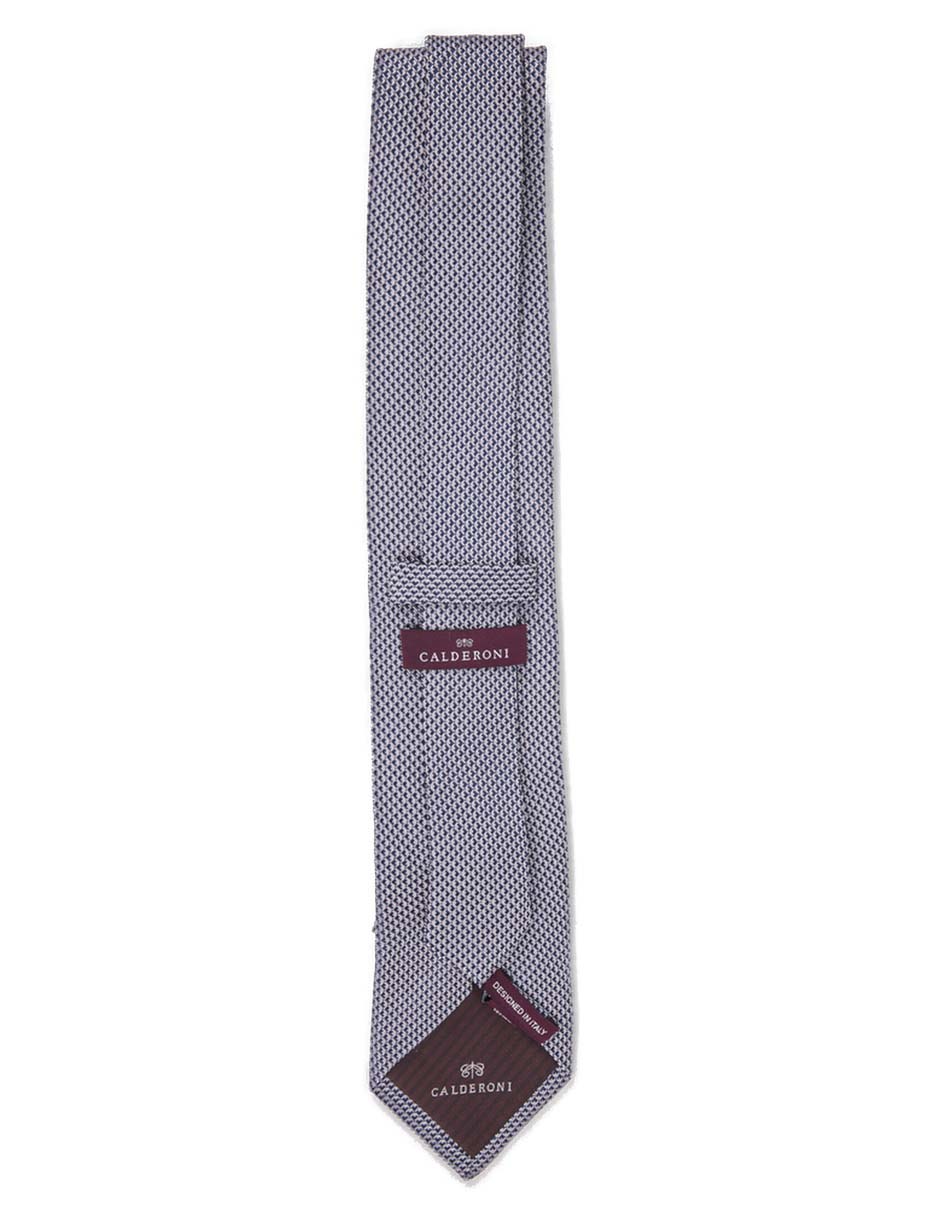 Corbata regular de seda estampado microprint para hombre 3