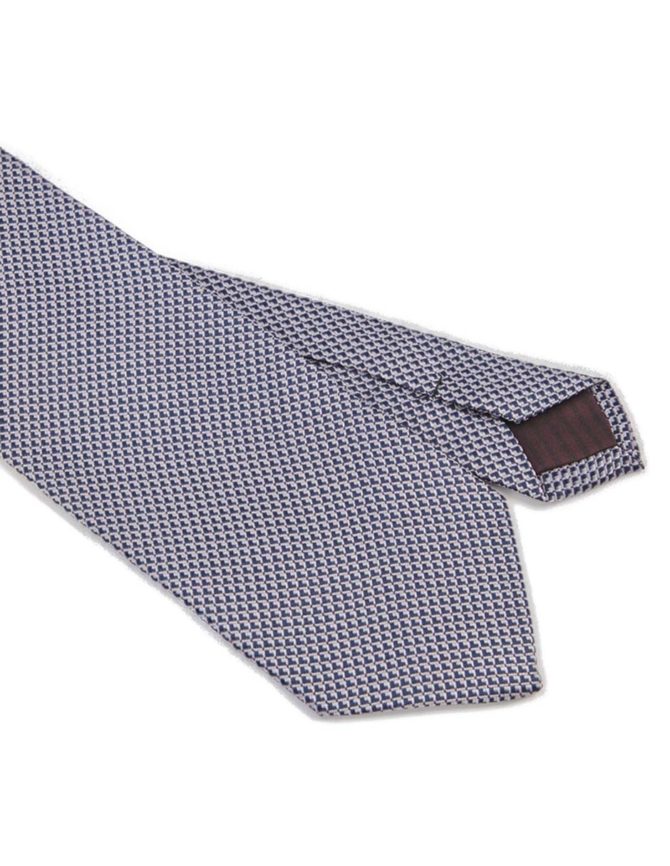 Corbata regular de seda estampado microprint para hombre 2