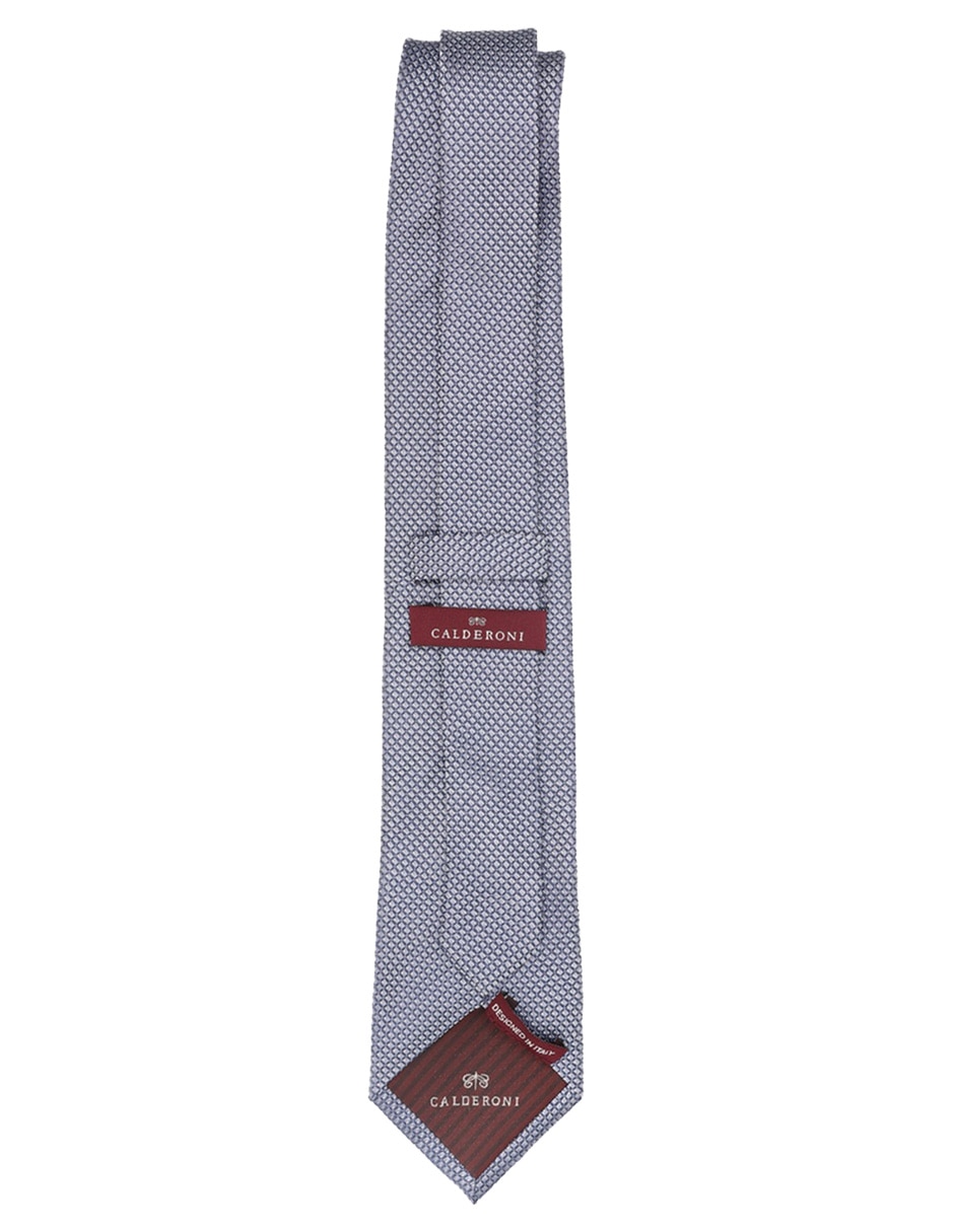 Corbata regular de seda estampado rombos para hombre 3