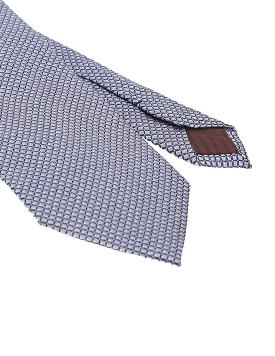 Corbata regular de seda estampado rombos para hombre 2
