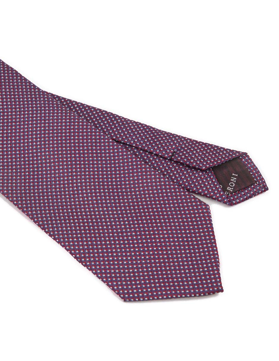 Corbata regular de seda estampado lunares para hombre