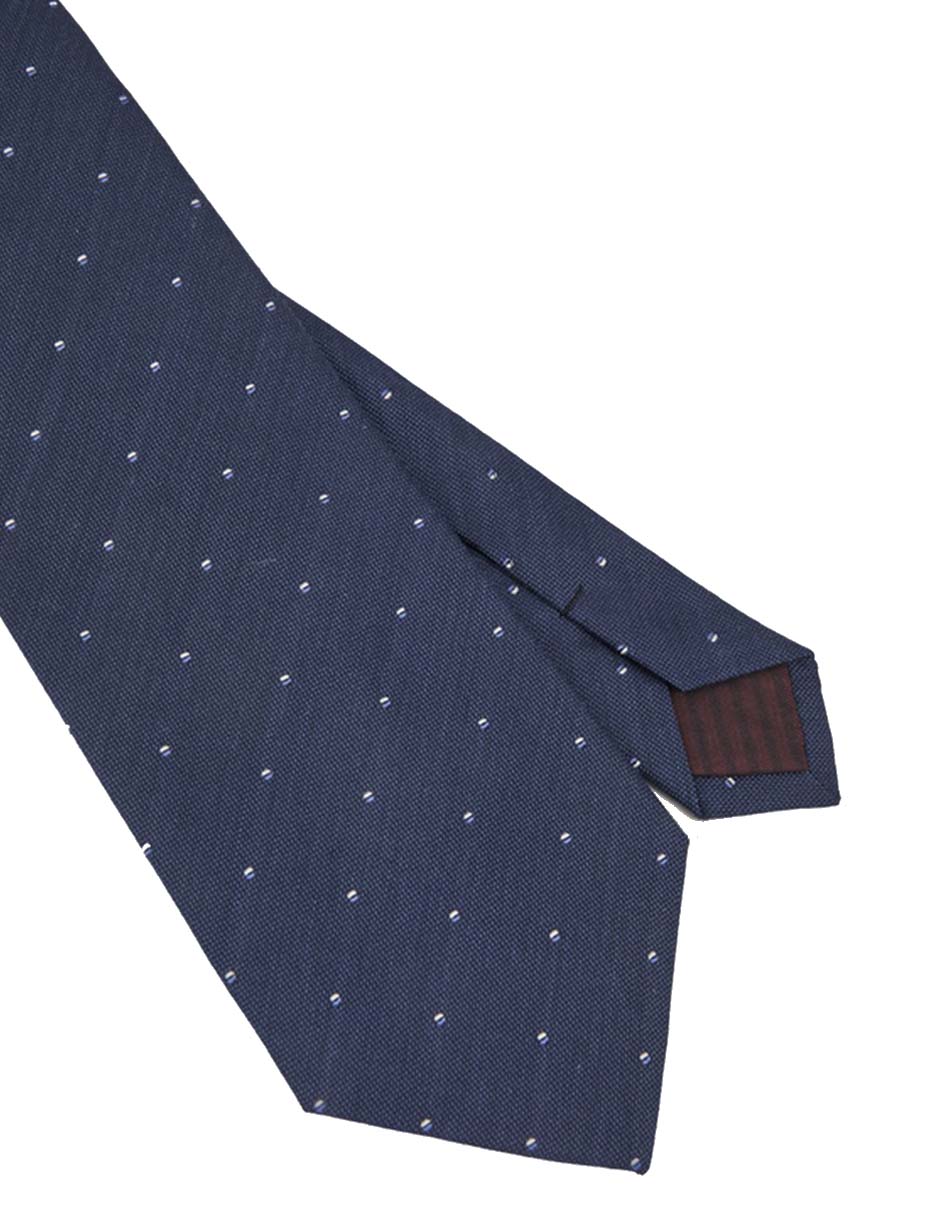 Corbata regular de seda estampado lunares para hombre