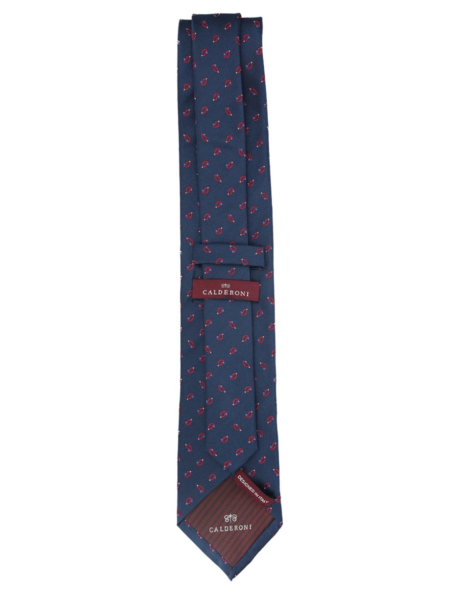 Corbata regular de seda estampado microprint para hombre 3