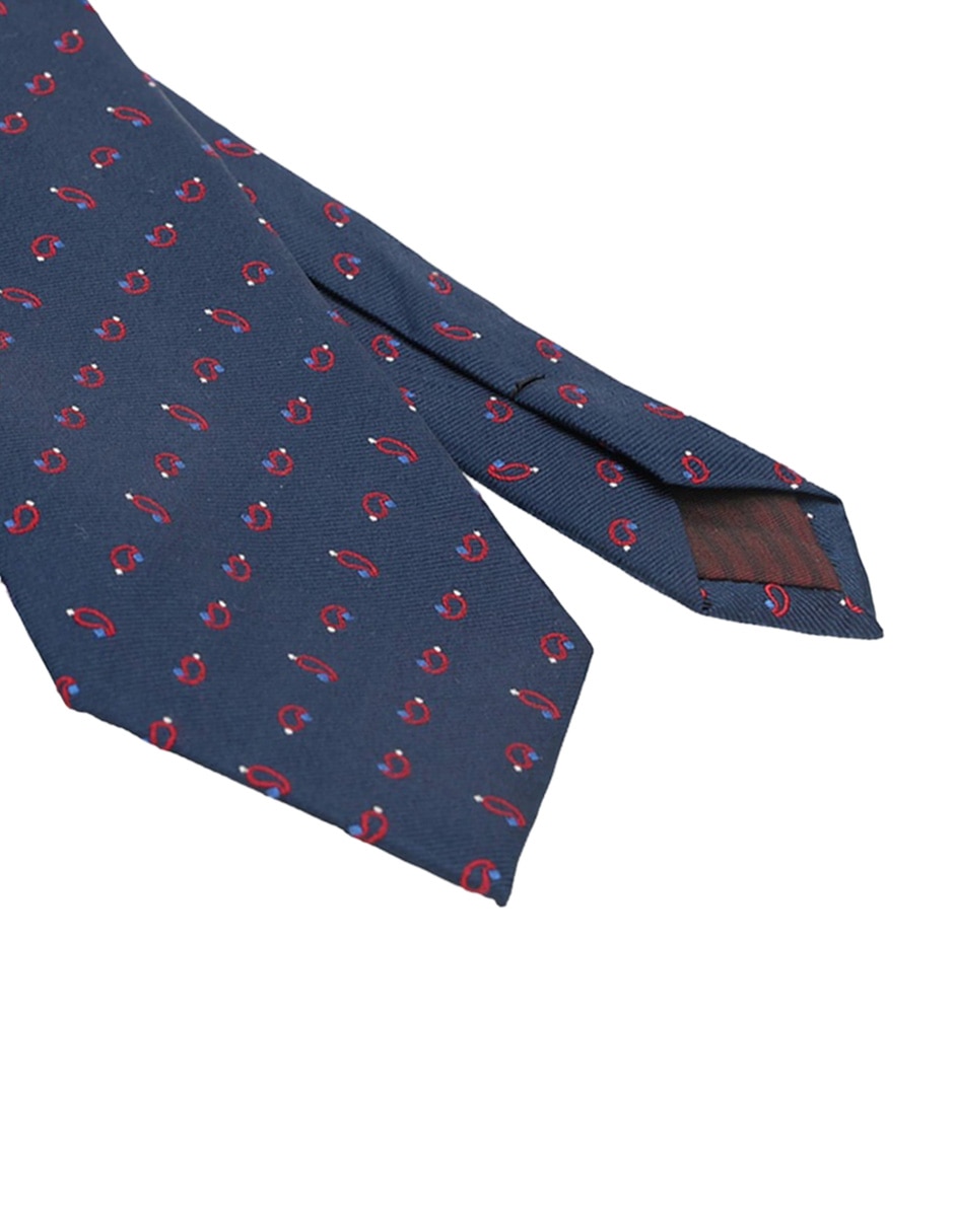 Corbata regular de seda estampado microprint para hombre 2