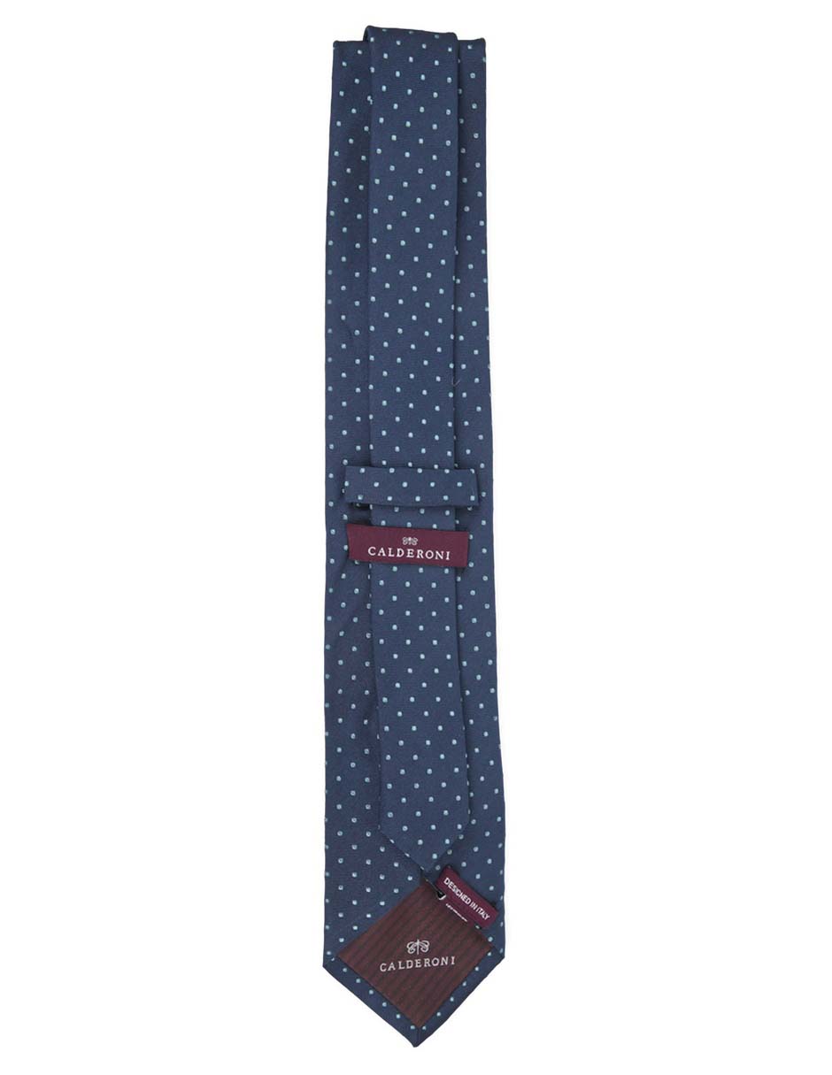 Corbata regular de seda estampado lunares para hombre