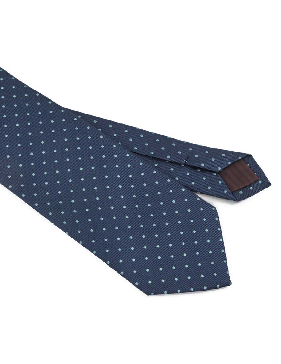 Corbata regular de seda estampado lunares para hombre