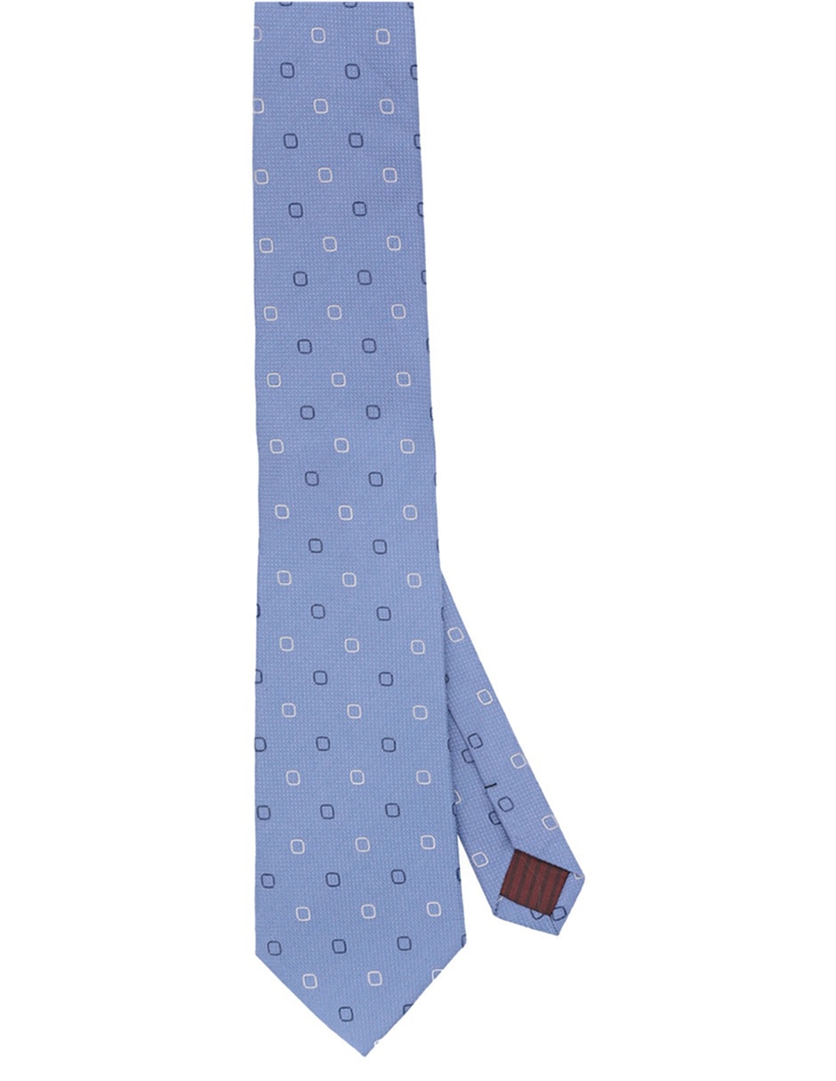 Corbata regular de seda estampado a cuadros para hombre