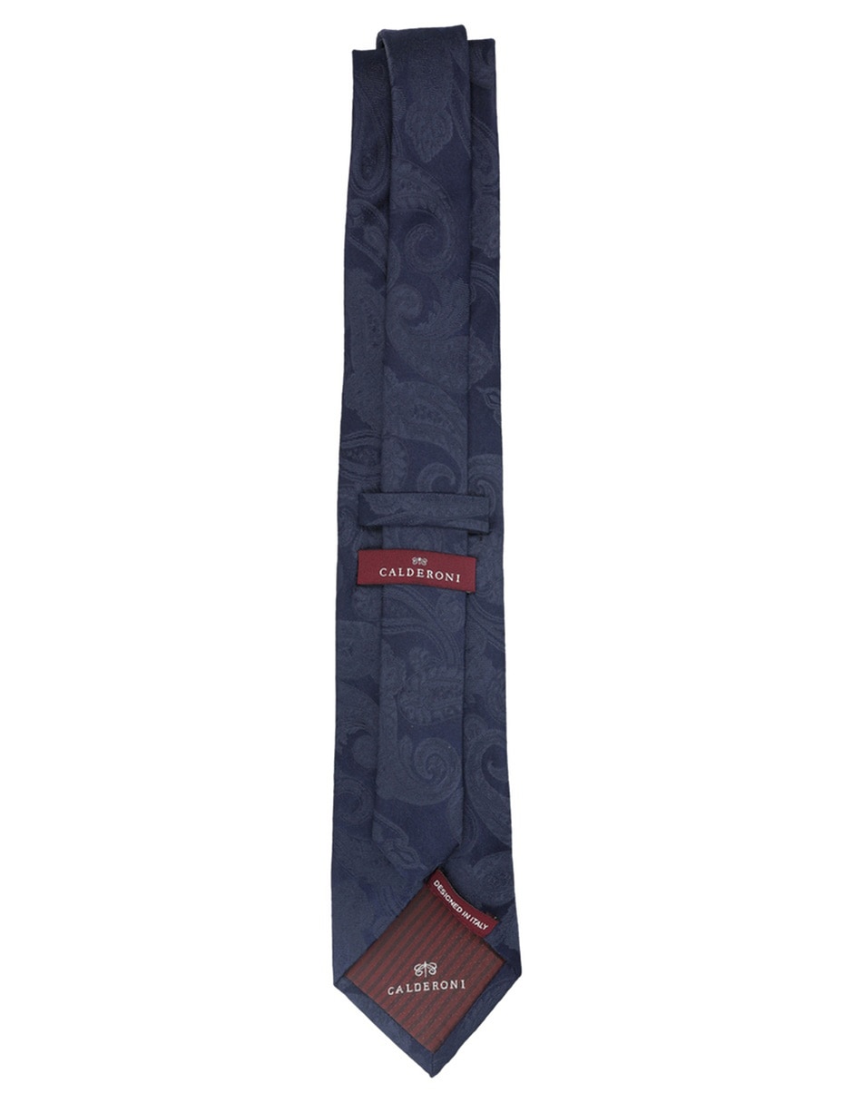 Corbata regular de seda estampado paisley para hombre 3