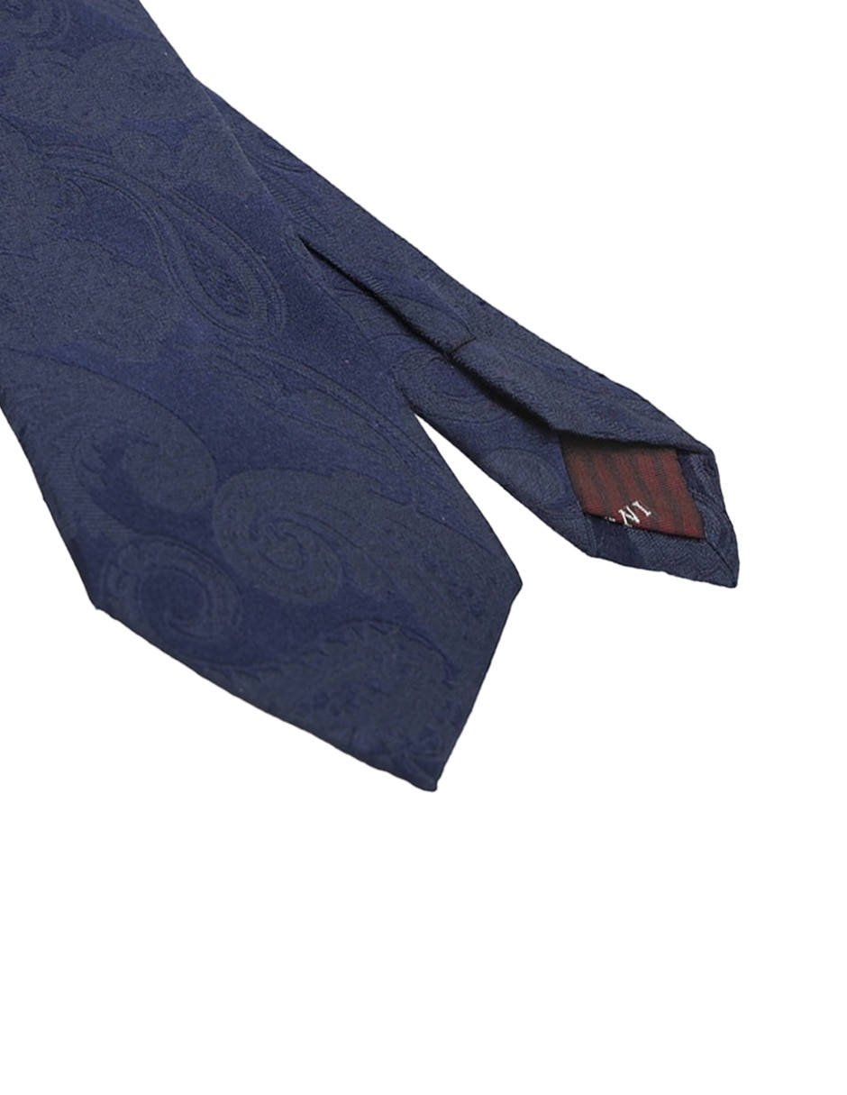 Corbata regular de seda estampado paisley para hombre 2