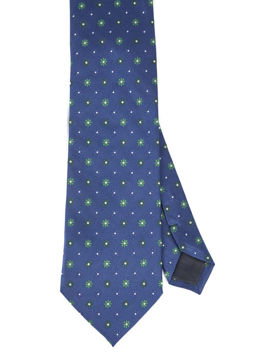 Corbata slim de seda estampado floral para hombre Corbata slim de seda estampado floral para hombre
