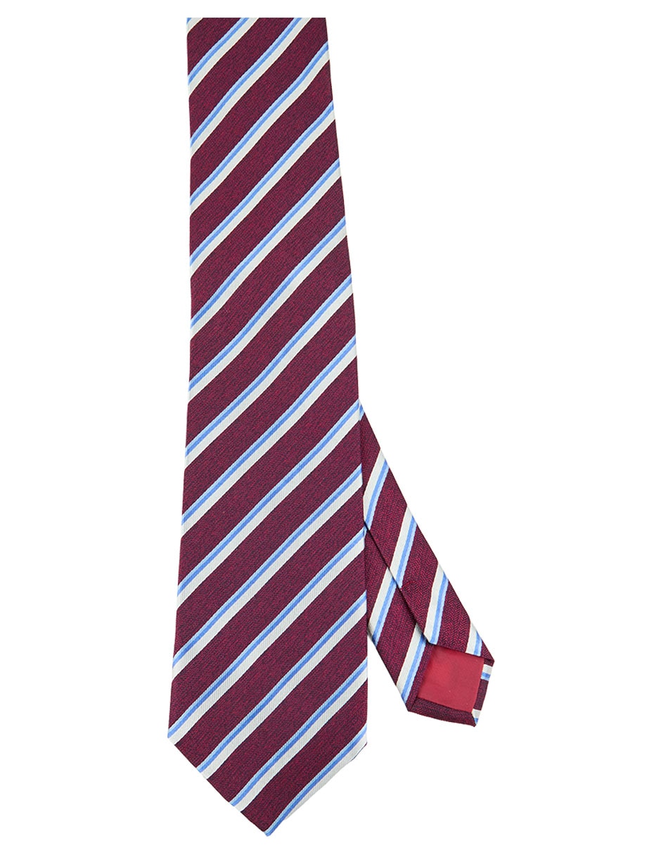 Corbata regular de seda estampado a rayas para hombre Corbata regular de seda estampado a rayas para hombre