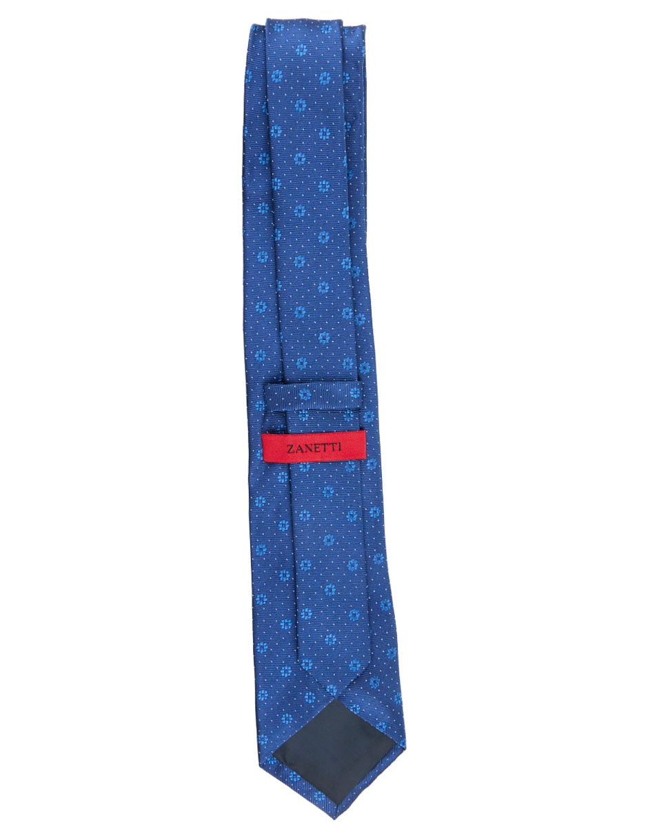 Corbata slim de seda estampado floral para hombre