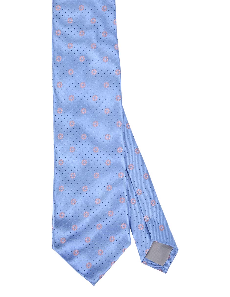 Corbata slim de seda estampado floral para hombre