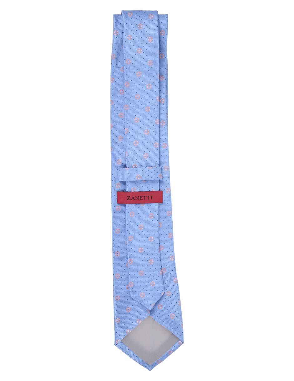 Corbata slim de seda estampado floral para hombre 3