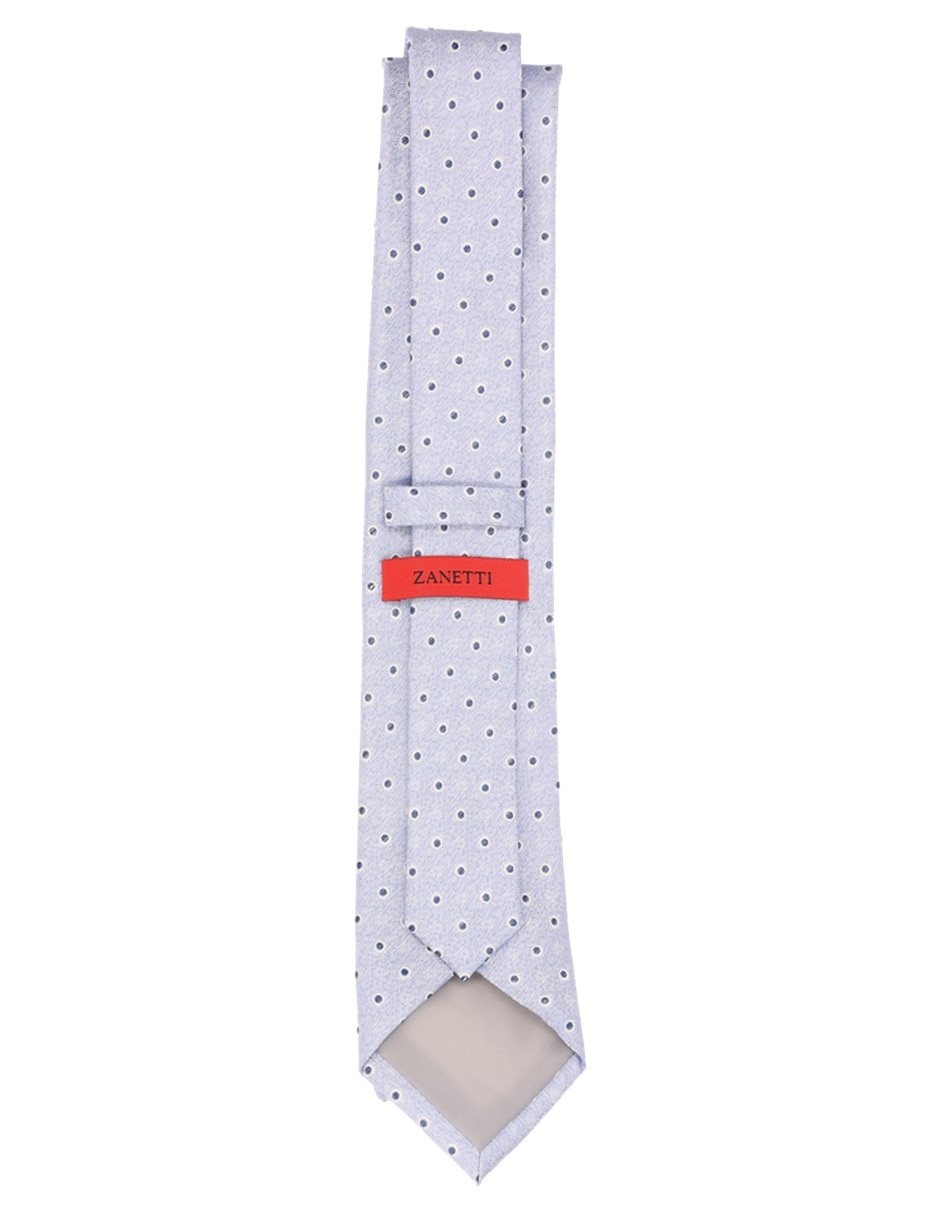 Corbata regular de seda estampado lunares para hombre