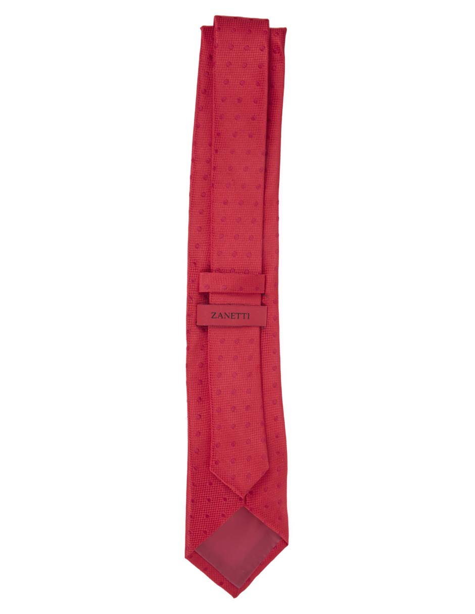 Corbata slim de seda estampado lunares para hombre 3