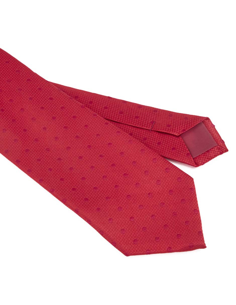 Corbata slim de seda estampado lunares para hombre 2