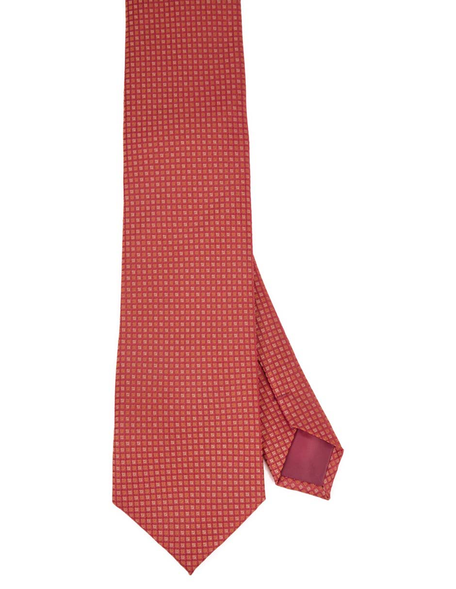 Corbata slim de seda estampado rombos para hombre Corbata slim de seda estampado rombos para hombre
