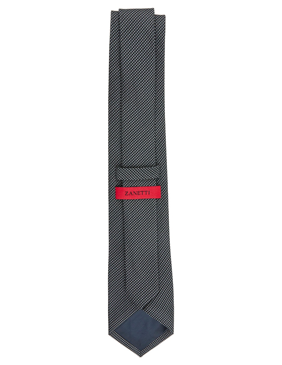 Corbata regular de seda estampado microprint para hombre 3