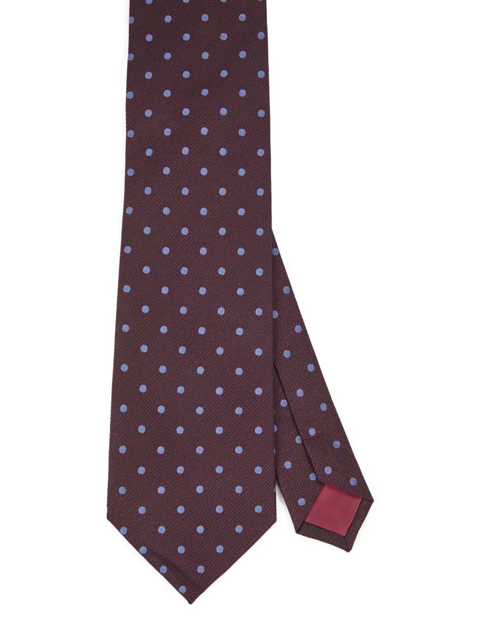 Corbata slim de seda estampado lunares para hombre Corbata slim de seda estampado lunares para hombre
