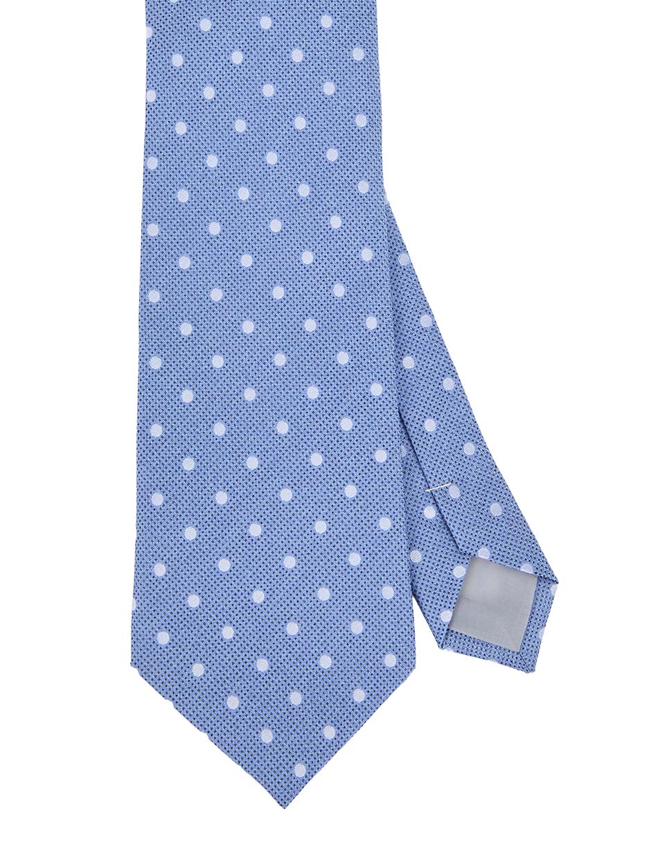 Corbata slim de seda estampado lunares para hombre Corbata slim de seda estampado lunares para hombre