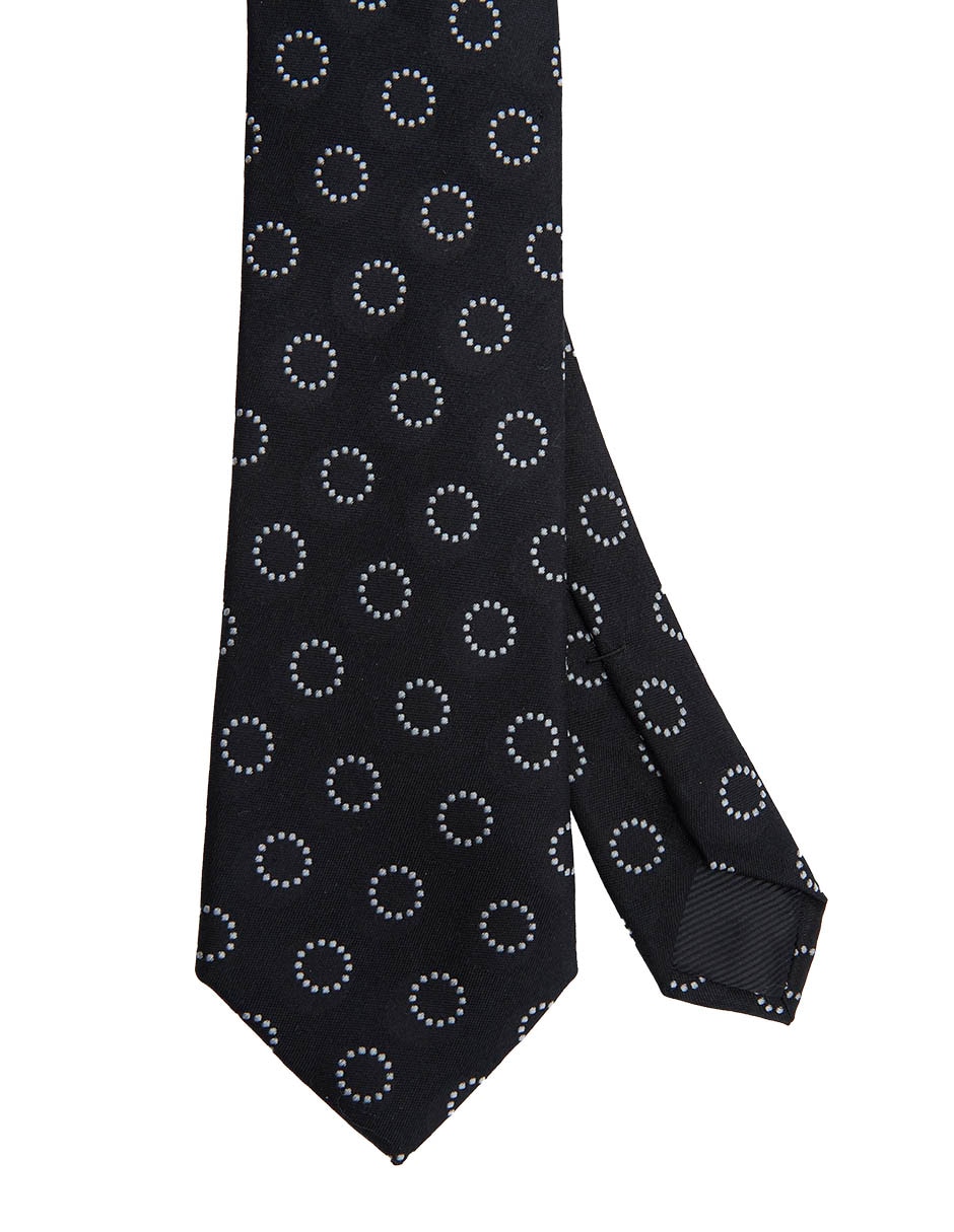 Corbata regular de seda estampado para hombre
