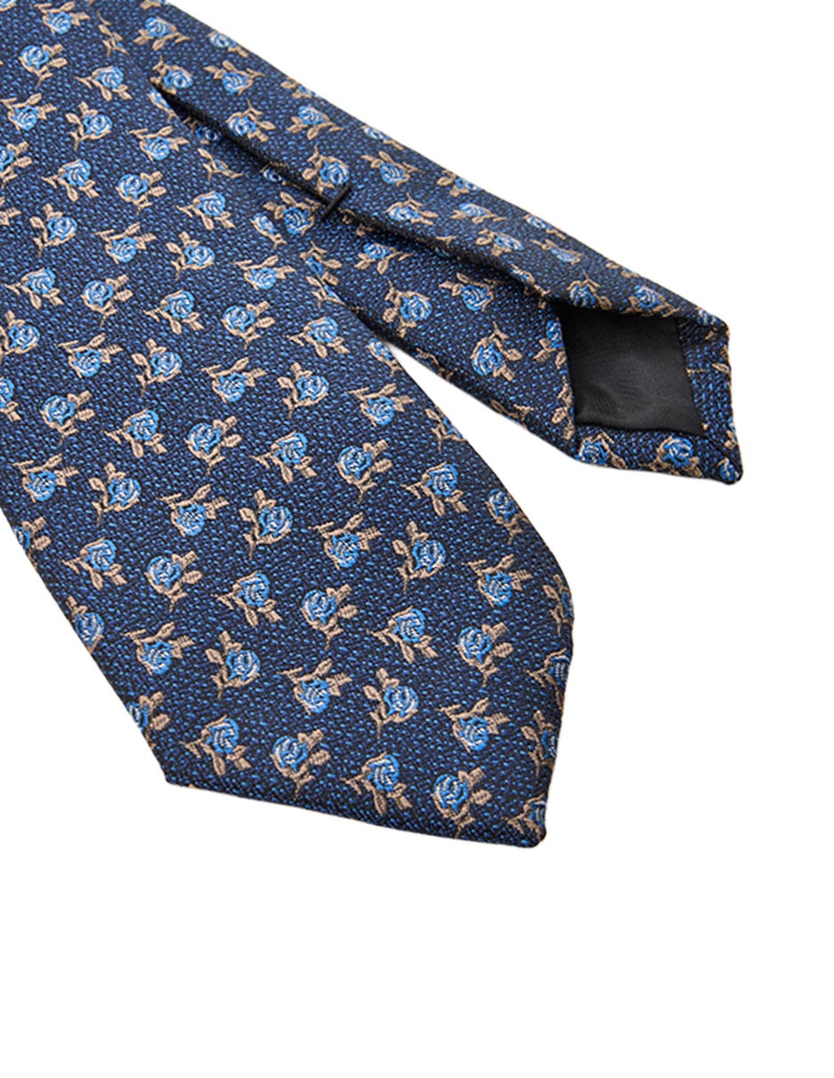 Corbata regular estampado floral para hombre