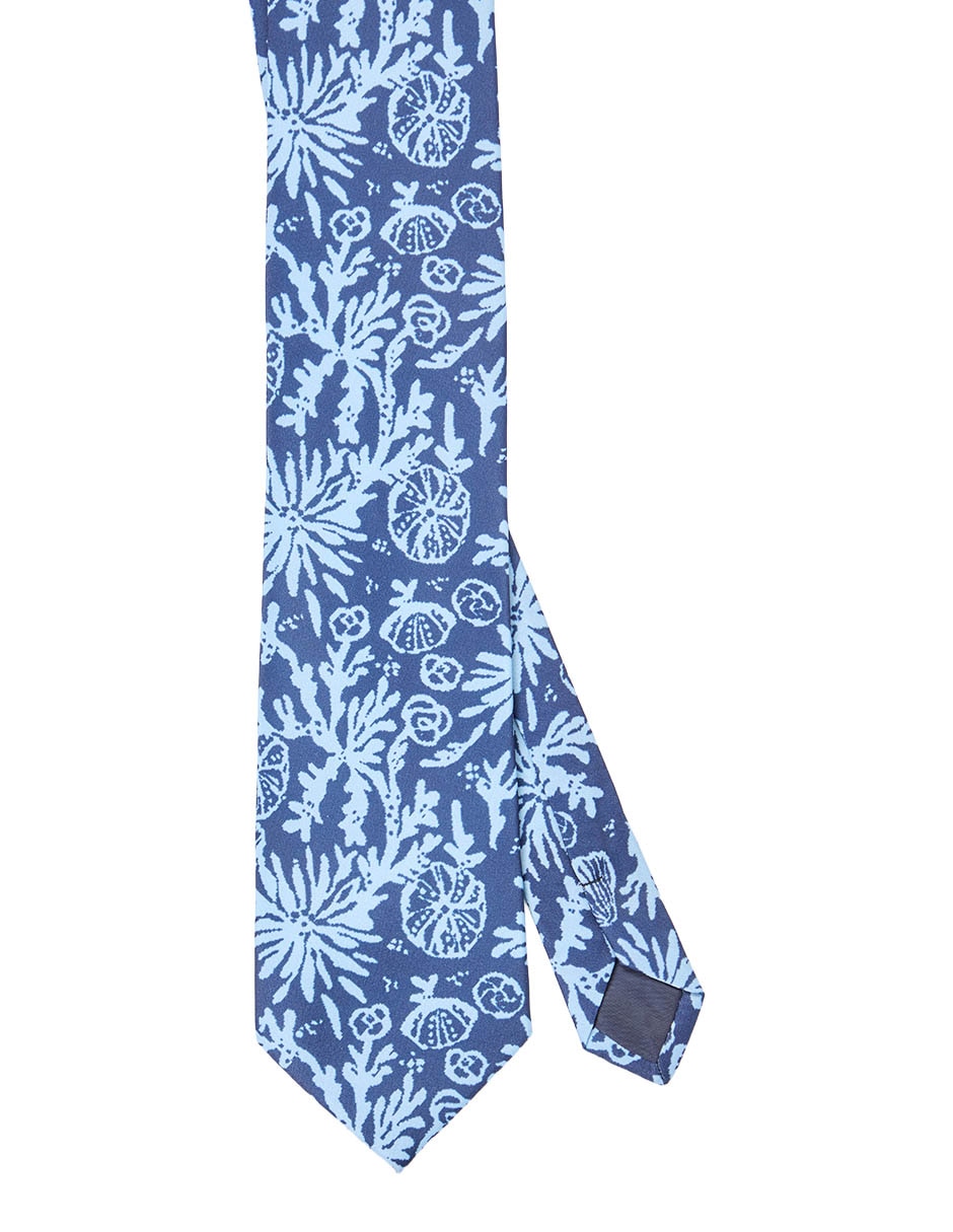 Corbata regular de seda estampado para hombre