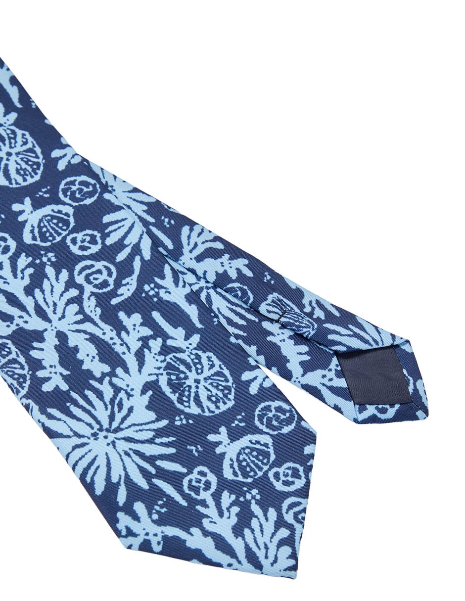 Corbata regular de seda estampado para hombre