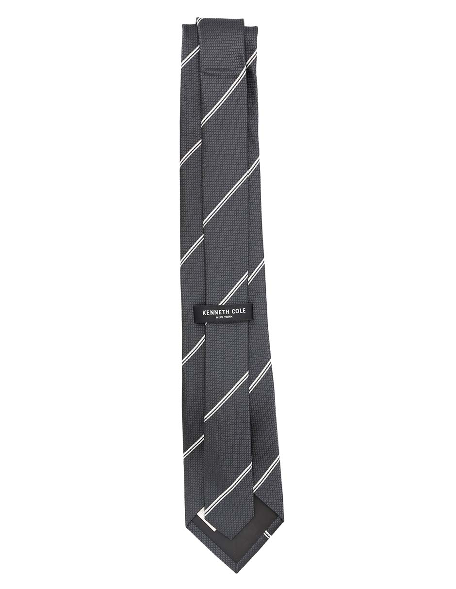 Corbata regular de seda estampado a rayas para hombre