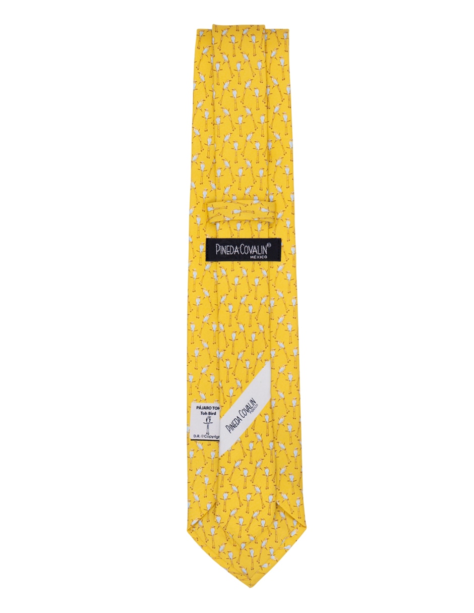 Corbata regular de seda estampado para hombre 4