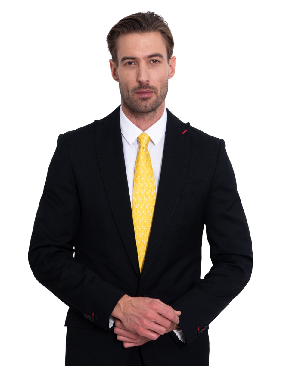 Corbata regular de seda estampado para hombre 3