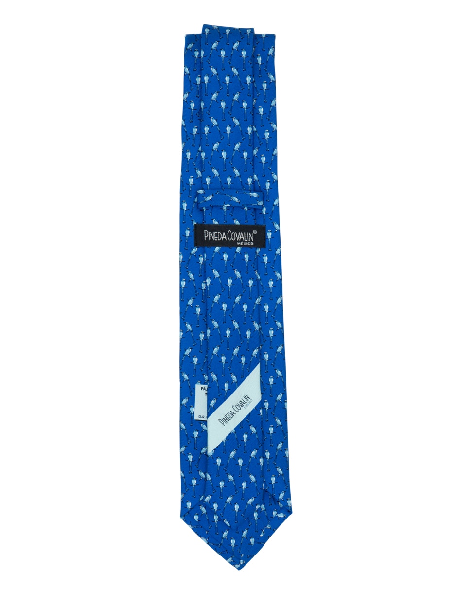 Corbata regular de seda estampado para hombre