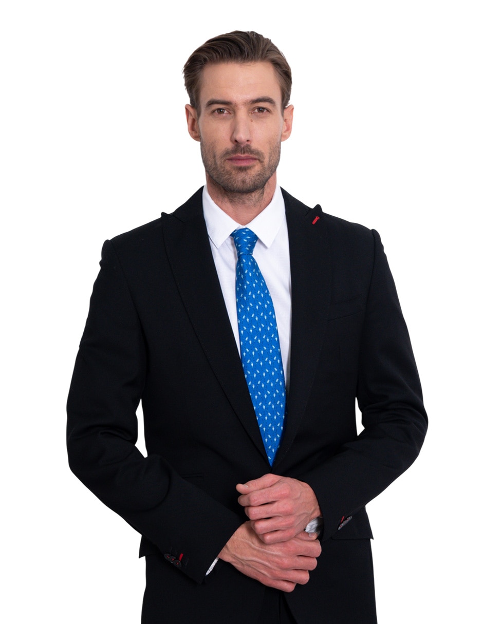 Corbata regular de seda estampado para hombre