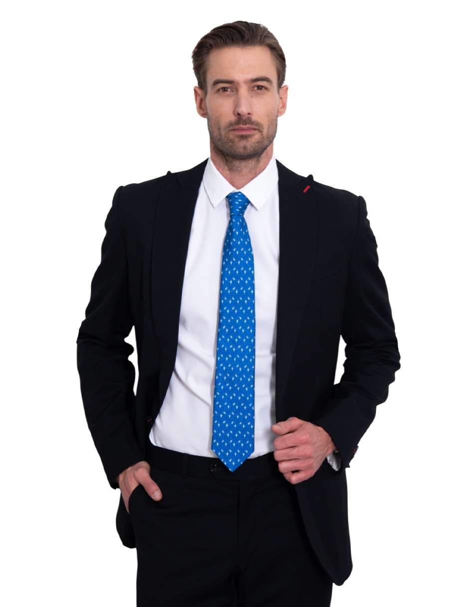 Corbata regular de seda estampado para hombre