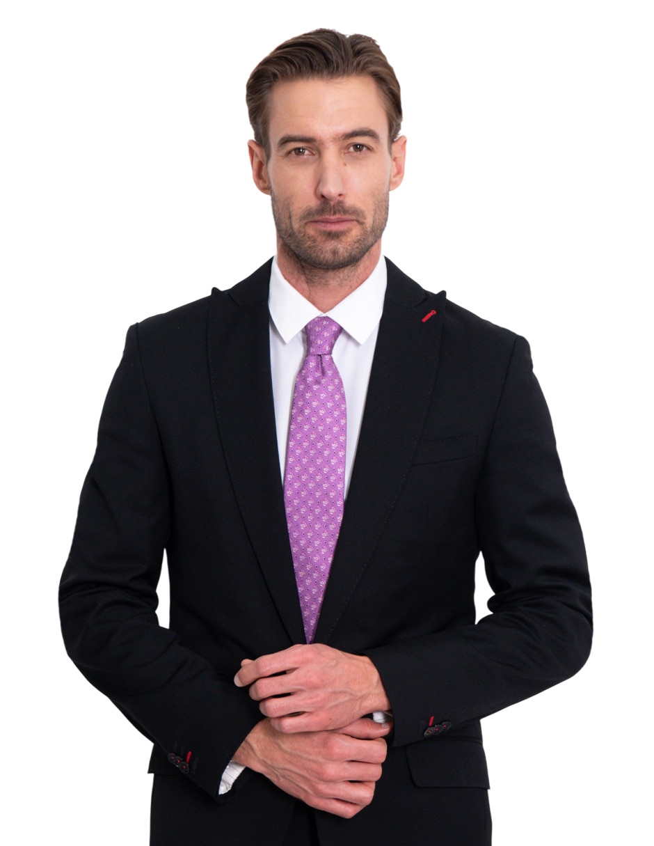 Corbata regular de seda estampado para hombre 3