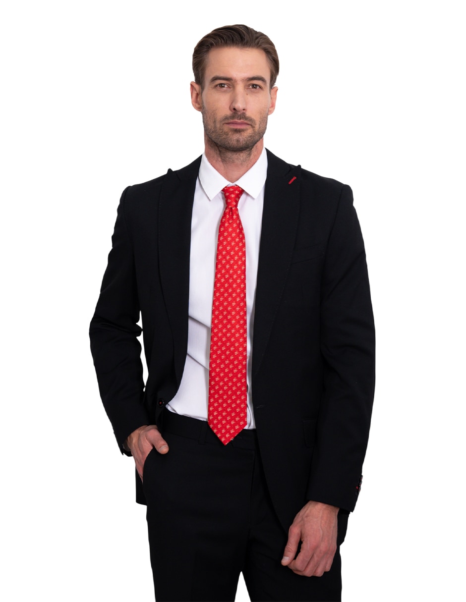 Corbata regular de seda estampado para hombre 2