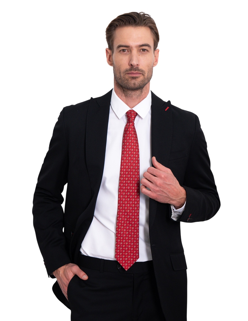 Corbata regular de seda estampado para hombre 4