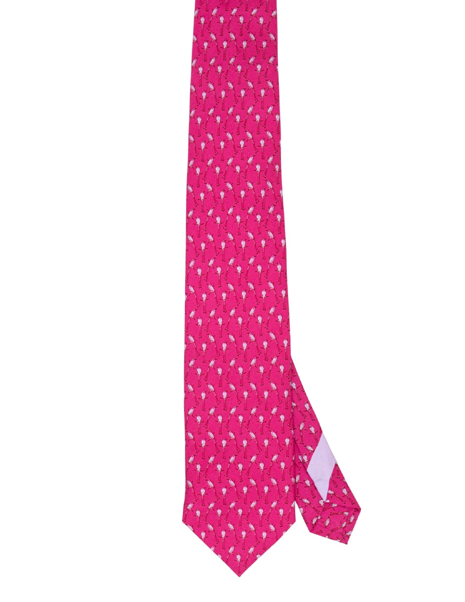 Corbata regular de seda estampado para hombre