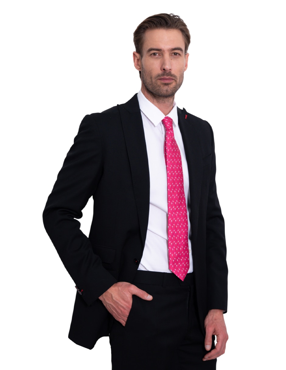Corbata regular de seda estampado para hombre