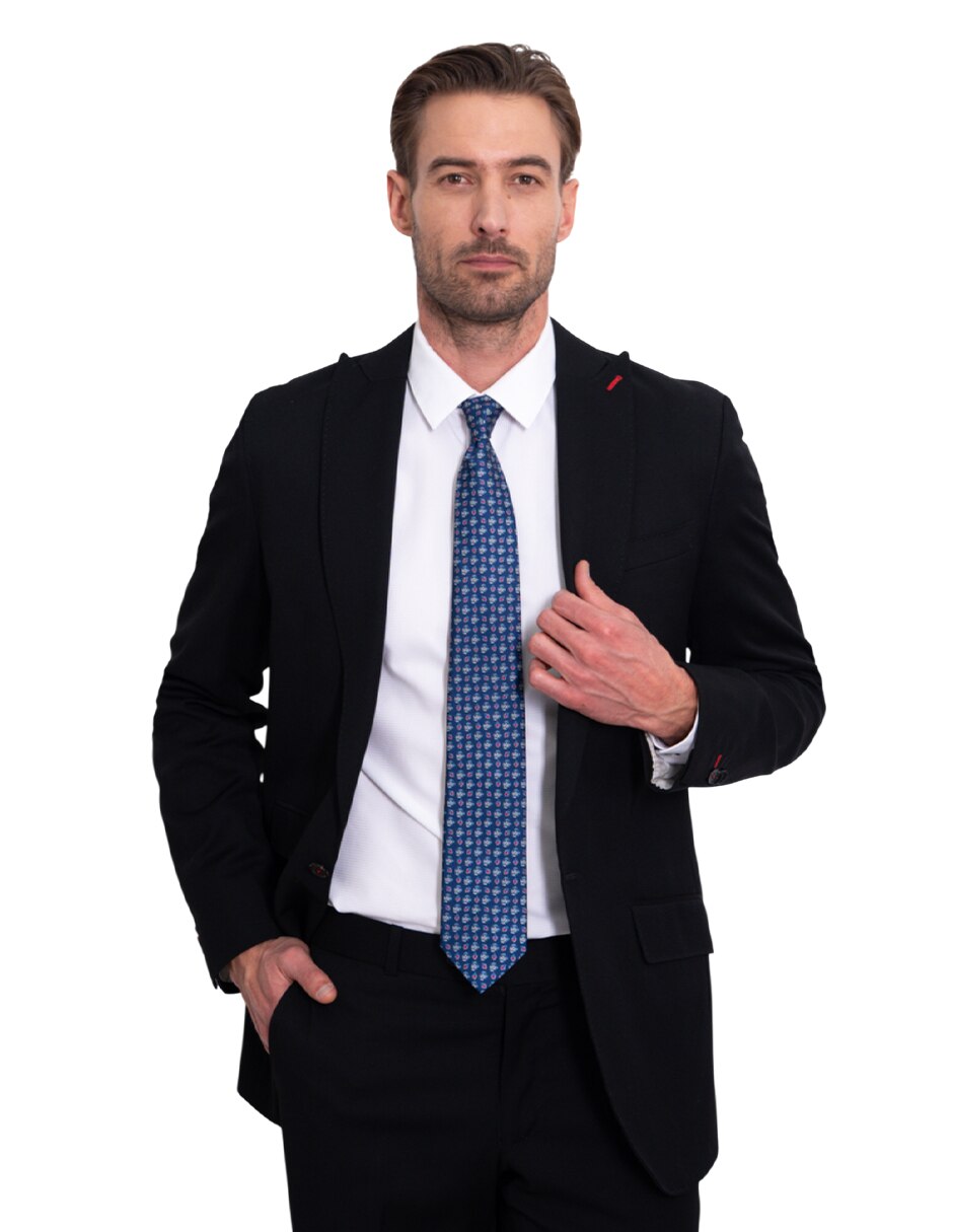 Corbata regular de seda estampado para hombre 3