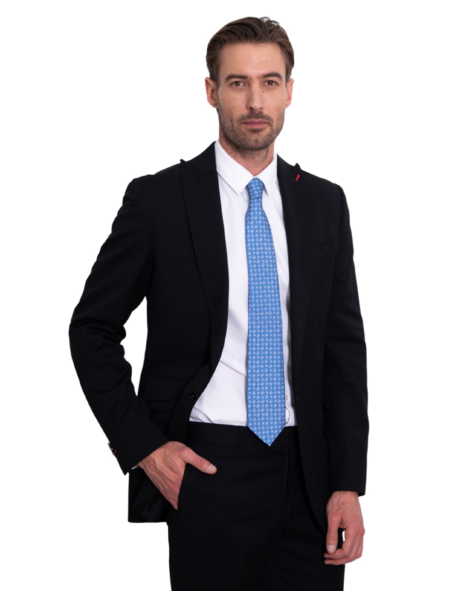 Corbata regular de seda estampado para hombre 4