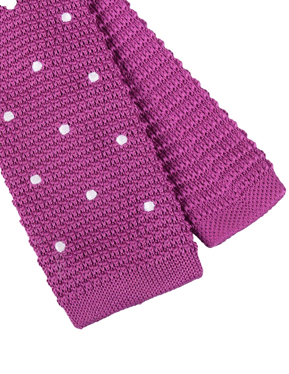 Corbata regular estampado lunares para hombre