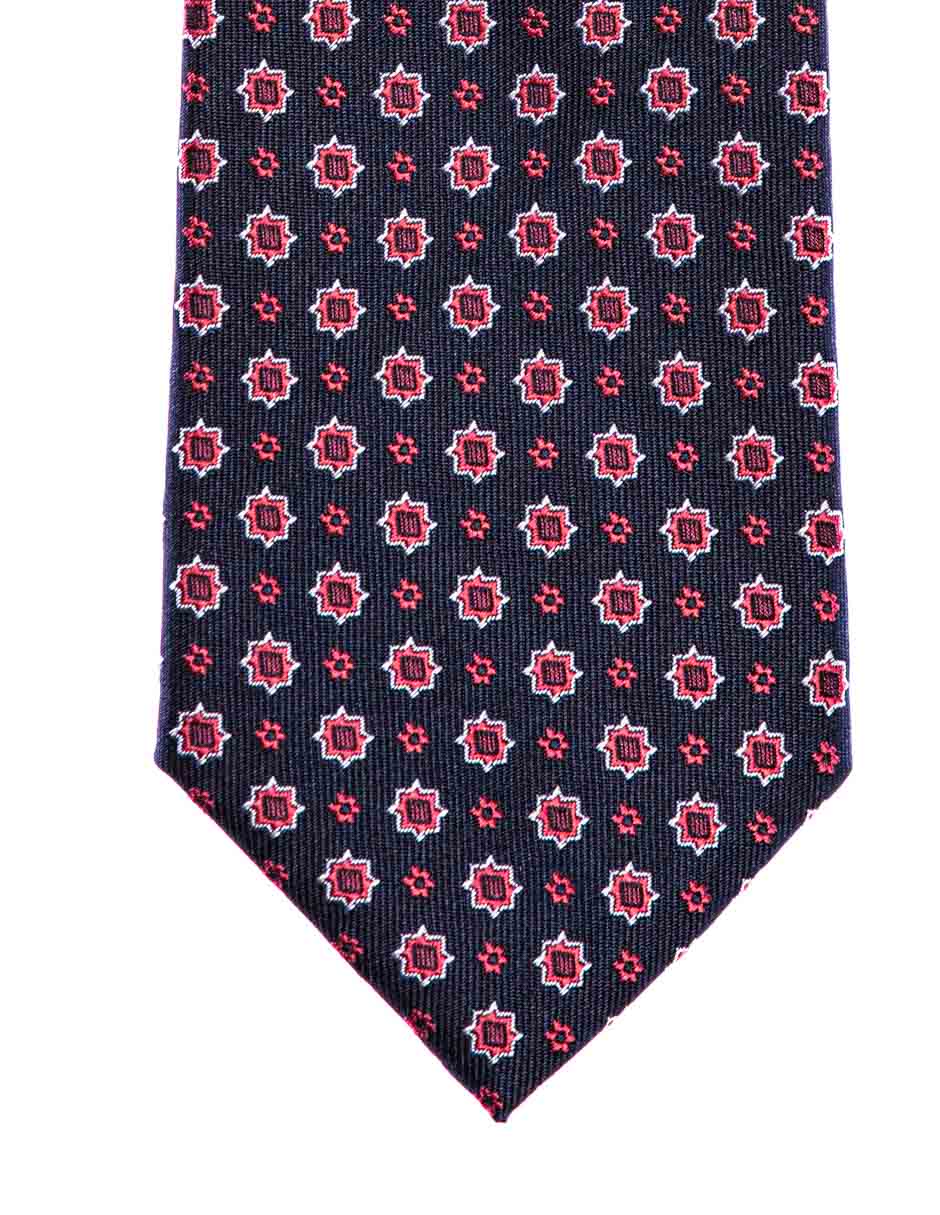 Corbata regular de seda estampado floral para hombre