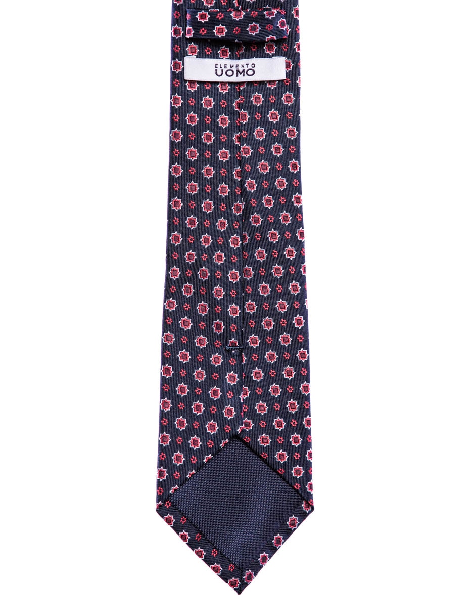 Corbata regular de seda estampado floral para hombre